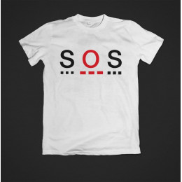 T-shirt with SOS slogan