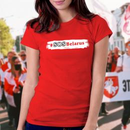 Women’s T-shirt with #SOSBelarus print