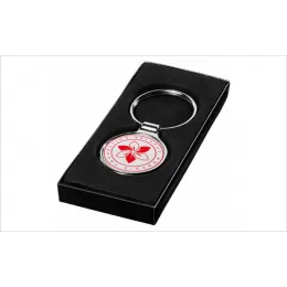 Chrome round key chain with BWF logo