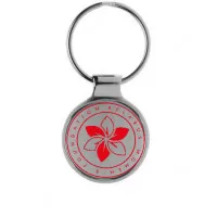 Chrome round key chain with BWF logo