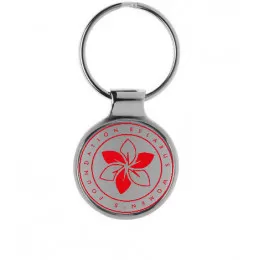 Chrome round key chain with BWF logo