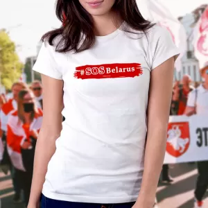 Women’s T-Shirt with #SOSBelarus print